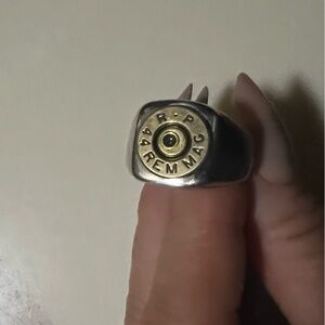 Stainless Steel Bullet Ring